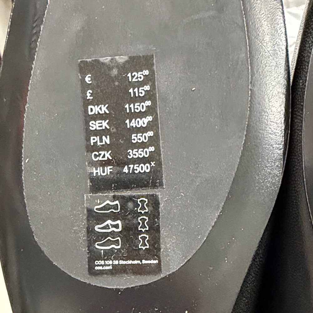 COS Black Leather Buckle Flats - Picture 6 of 14